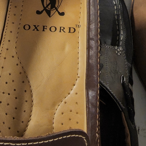 Oxford Golf Haddington Venetian Loafers Pebble Brown Leather Tan Stitching
